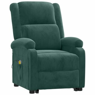 Sta-op-massagestoel fluweel donkergroen 3
