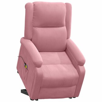 Sta-op-massagestoel fluweel roze 8