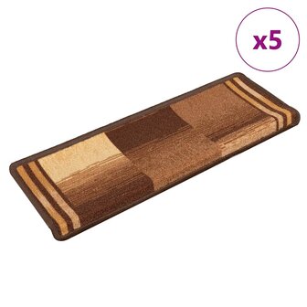 Trapmatten zelfklevend 5 st 65x21x4 cm bruin 1