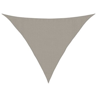 Zonnezeil 160 g/m&sup2; driehoekig 3,5x3,5x4,9 m HDPE lichtgrijs 2