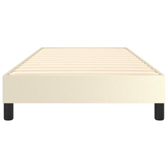 Bedframe kunstleer cr&egrave;mekleurig 90x190 cm 5