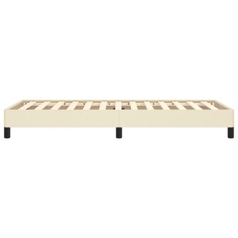 Bedframe kunstleer cr&egrave;mekleurig 90x190 cm 6