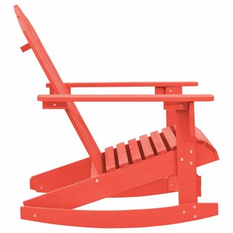 Schommelstoel Adirondack massief vurenhout rood 3