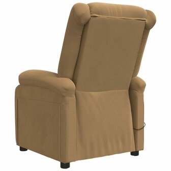 Massagestoel fluweel bruin 5
