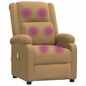 Massagestoel fluweel bruin 7
