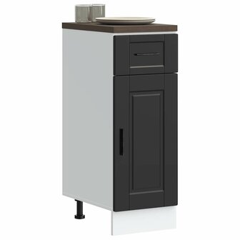 Keuken onderkast &quot;Porto&quot; bewerkt hout zwart 1