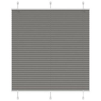 Pliss&eacute; rolgordijn 115x150 cm stofbreedte 114,4 cm antraciet 1