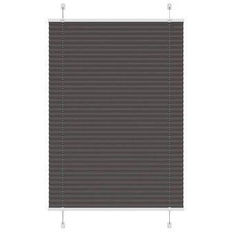 Pliss&eacute; rolgordijn 100x100 cm stofbreedte 99,4cm polyester zwart 1