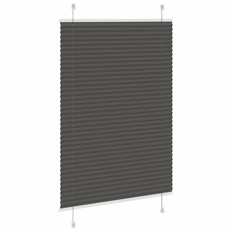 Pliss&eacute; rolgordijn 100x100 cm stofbreedte 99,4cm polyester zwart 4