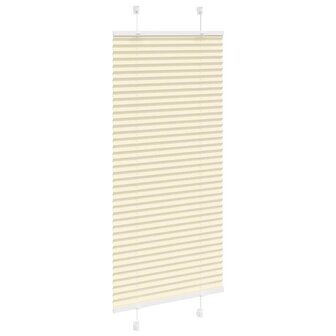 Pliss&eacute; rolgordijn 55x100 cm stofbreedte 54,4 cm polyester cr&egrave;me 3