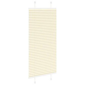 Pliss&eacute; rolgordijn 55x100 cm stofbreedte 54,4 cm polyester cr&egrave;me 4
