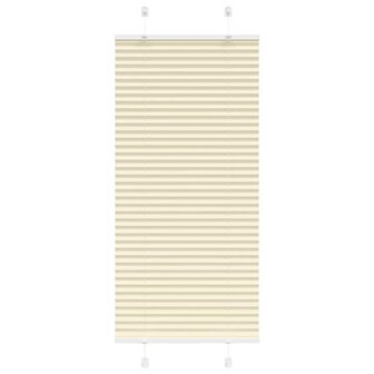 Pliss&eacute; rolgordijn 65x100 cm stofbreedte 64,4 cm polyester cr&egrave;me 1