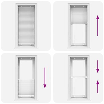 Pliss&eacute; rolgordijn 65x100 cm stofbreedte 64,4 cm polyester wit 7