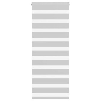 Zebra rolgordijn 60x100 cm stofbreedte 55,9 cm lichtgrijs 1