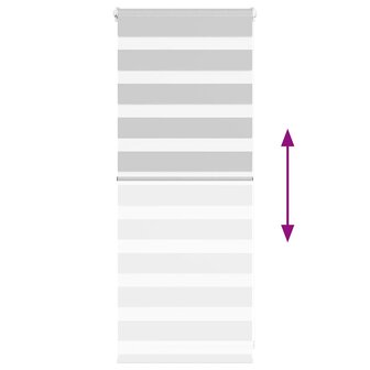 Zebra rolgordijn 60x100 cm stofbreedte 55,9 cm lichtgrijs 5