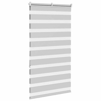 Zebra rolgordijn 80x150 cm stofbreedte 75,9 cm lichtgrijs 4