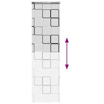 Doucherolgordijn met cassette 60x240 cm stofbreedte 56 cm 5
