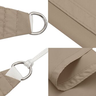 Zonnescherm driehoekig 3x4x4 m oxford stof taupe 7