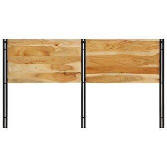 Hoofdeinde 180 cm massief hout acaciahout en ijzer 4