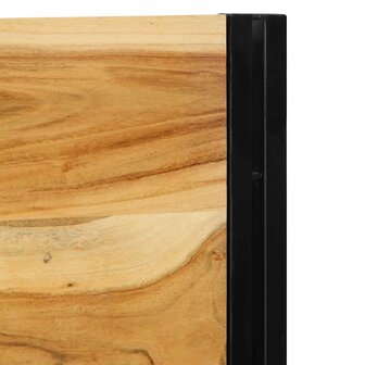Hoofdeinde 180 cm massief hout acaciahout en ijzer 6