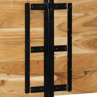 Hoofdeinde 180 cm massief hout acaciahout en ijzer 7