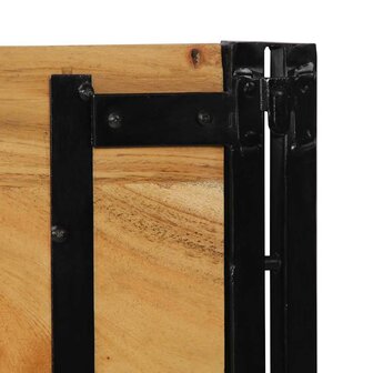 Hoofdeinde 180 cm massief hout acaciahout en ijzer 8