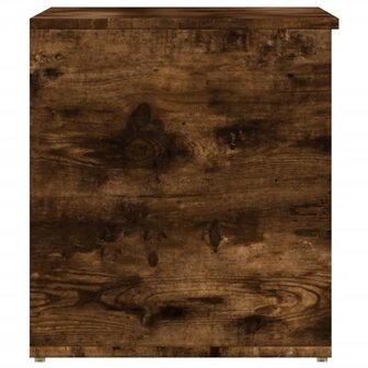 Opbergkist 84x42x46 cm bewerkt hout gerookt eikenkleurig 5