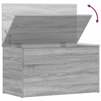 Opbergkist 84x42x46 cm bewerkt hout grijs sonoma eikenkleurig 8