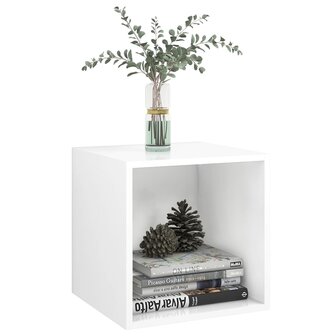 Wandkasten 2 st 37x37x37 cm bewerkt hout wit 3