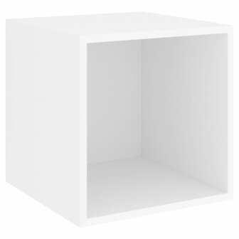 Wandkasten 2 st 37x37x37 cm bewerkt hout wit 7