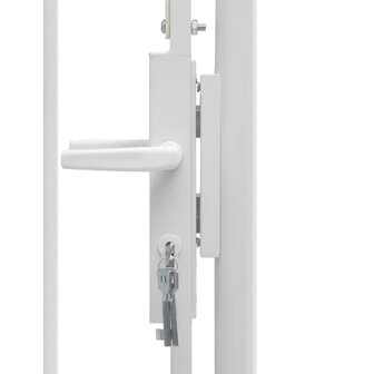 Poort 1x1,75 m staal wit 4