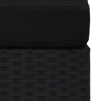 Middenbank sectioneel poly rattan zwart 6