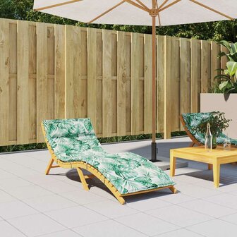 Ligbedkussen bladpatroon 180x60x4 cm oxford stof 1