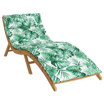 Ligbedkussen bladpatroon 180x60x4 cm oxford stof 3