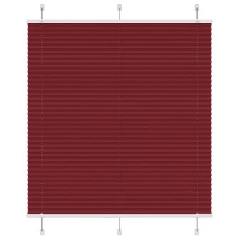 Pliss&eacute; rolgordijn 115x150cm stofbreedte 114,4cm bordeauxrood 1