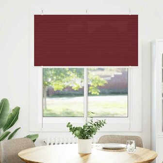Pliss&eacute; rolgordijn 115x150cm stofbreedte 114,4cm bordeauxrood 2