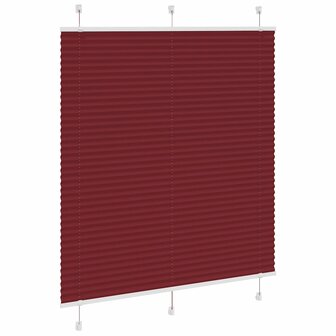 Pliss&eacute; rolgordijn 115x150cm stofbreedte 114,4cm bordeauxrood 3