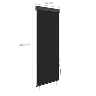 Rolgordijn voor buiten 60x250 cm antraciet 8