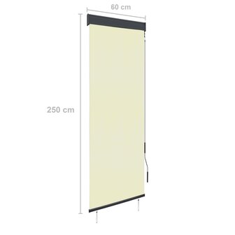 Rolgordijn voor buiten 60x250 cm cr&egrave;me 8