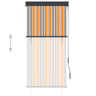 Rolgordijn voor buiten 80x250 cm geel en blauw 3