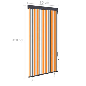 Rolgordijn voor buiten 80x250 cm geel en blauw 8