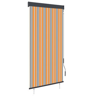 Rolgordijn voor buiten 100x250 cm geel en blauw 1