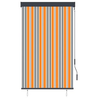 Rolgordijn voor buiten 100x250 cm geel en blauw 2