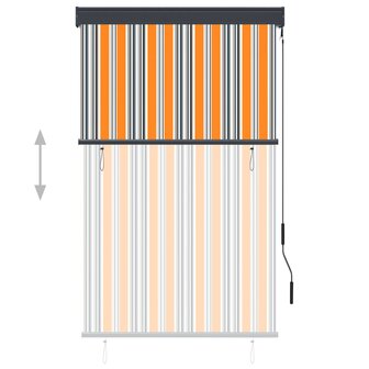 Rolgordijn voor buiten 100x250 cm geel en blauw 3