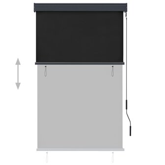 Rolgordijn voor buiten 100x250 cm antraciet 3