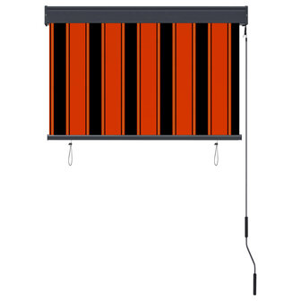 Rolgordijn voor buiten 100x250 cm oranje en bruin 4