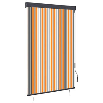 Rolgordijn voor buiten 120x250 cm geel en blauw 1
