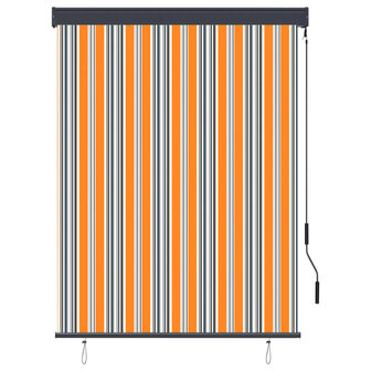 Rolgordijn voor buiten 120x250 cm geel en blauw 2