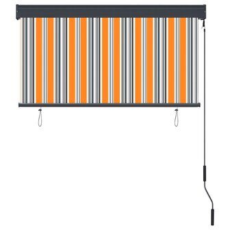Rolgordijn voor buiten 120x250 cm geel en blauw 4