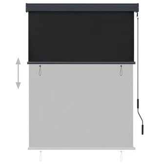 Rolgordijn voor buiten 120x250 cm antraciet 4